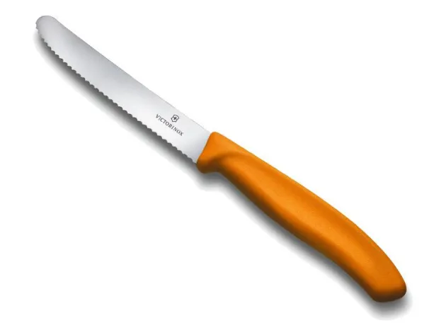 VIC6.7836.L119 VICTORINOX COUTEAU TABLE / TOMATE SWISSCLASSIC 11CM ORANGE
