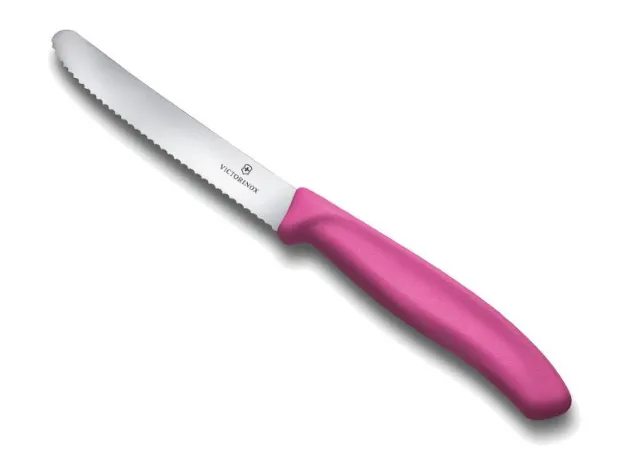 VIC6.7836.L115 VICTORINOX COUTEAU TABLE /TOMATE SWISSCLASSIC 11CM ROSE