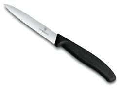 VIC6.7733 VICTORINOX COUTEAU OFFICE SWISSCLASSIC 10CM NOIR A DENTS
