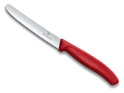 VIC6.7831 VICTORINOX COUTEAU TABLE /TOMATE SWISSCLASSIC 11CM ROUGE