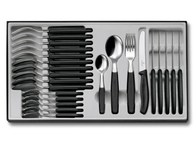 VIC6.7833.24 - VICTORINOX MENAGERE 24 PIECES SWISSCLASSIC TABLE NOIR