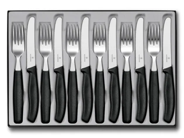 VIC6.7833.12 - VICTORINOX MENAGERE 12 PIECES SWISSCLASSIC TABLE NOIR
