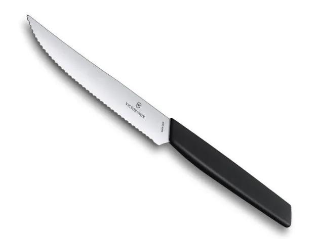 VIC 6.9003.12W COUTEAU STEAK VICTORINOX SWISS MODERN 12CM NOIR
