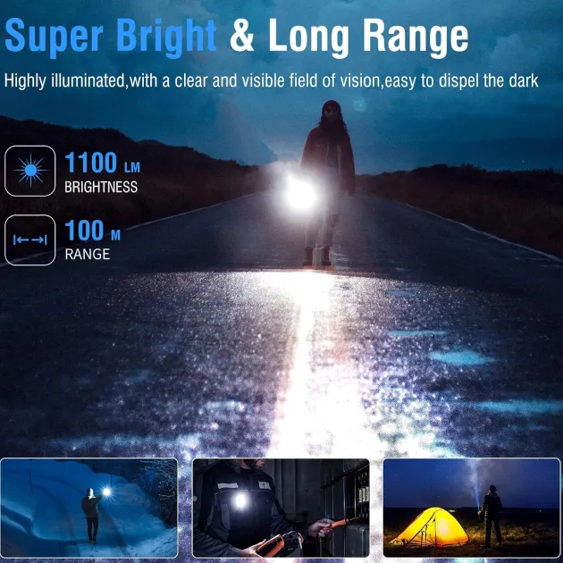 VIPSF2CAMO - VIPERADE SF2 Lampe 1100lm USB-C CW/UV/Rouge/Bleu CAMO