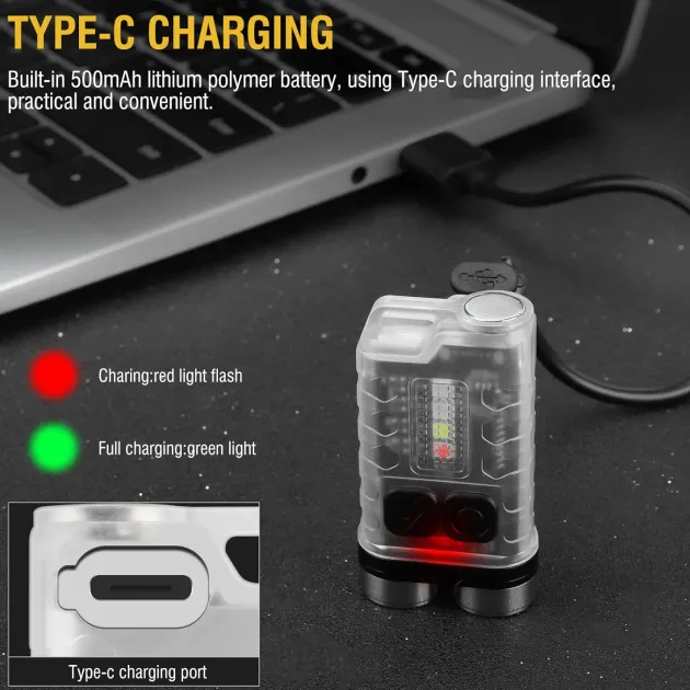 VIPSF1W - VIPERADE SF1 Torche LED 900lm CW & UV USB-C Rechargeable