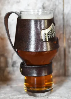 WBGHBR - LARP Wacken Brauerei Support pour verre à bière, cuir