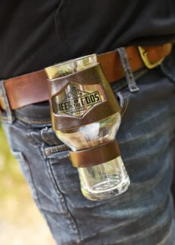 WBGHBR - LARP Wacken Brauerei Support pour verre à bière, cuir