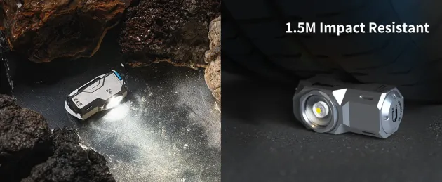 WBNX0G - WUBEN X0 Lampe Coudée d'EDC Lightok 1100lm Titane