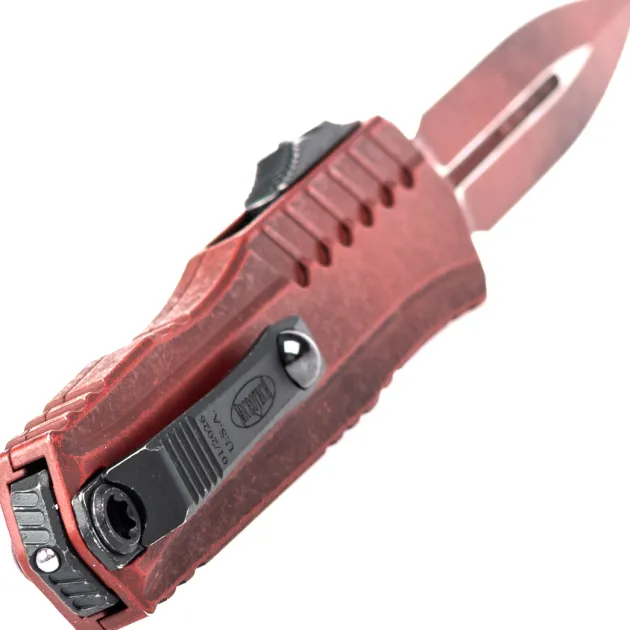 1242-1WCM - Microtech Cypher II D/E Weathered Crimson