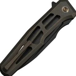 WE25059B-1 - We Knife Dressytak Blackwash M390 Bronze Titanium GTK Design