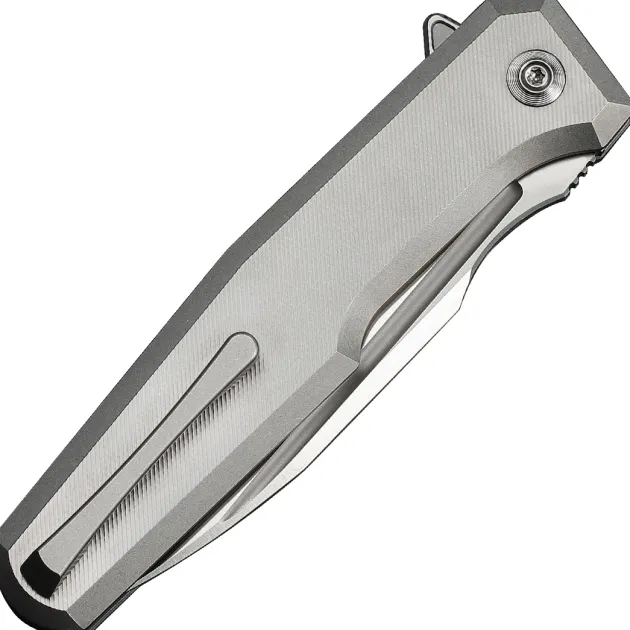 WE25059-2 - We Knife Dressytak Satin M390 Gray Titanium GTK Design
