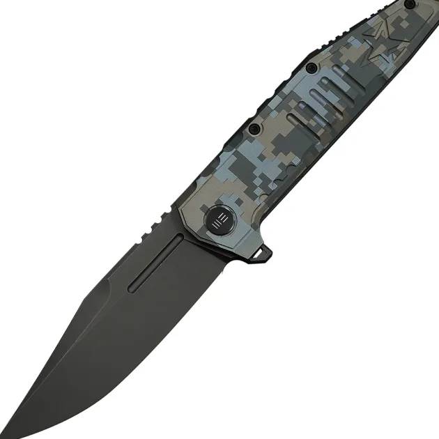 WE25079-3 - We Knife Temper Limited Pixel pattern titanium Gray stonewash M390