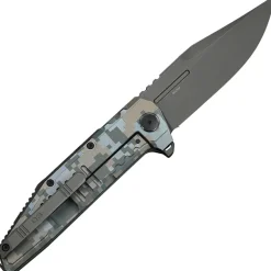 WE25079-3 - We Knife Temper Limited Pixel pattern titanium Gray stonewash M390