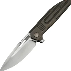 WE23059-2 - We Knife Tracks Flipper Bronze Titanium hand rubbed satin M390