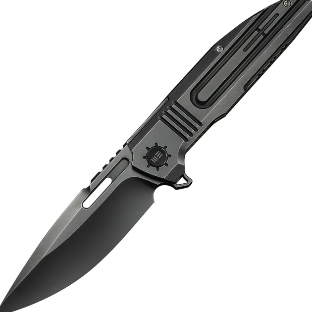 WE23059-1 - We Knife Tracks Flipper Polished Gray Titanium Polished Gray M390