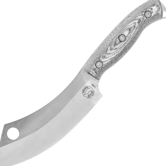 White River Camp Cleaver Black/ Olive Micarta S35VN