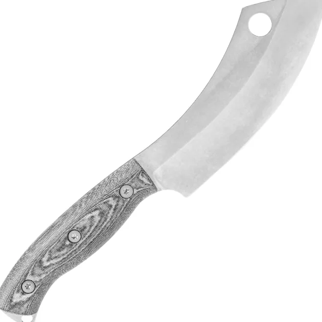 White River Camp Cleaver Black/ Olive Micarta S35VN