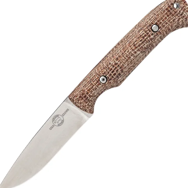 White River Hunter Natural Burlap Micarta S35VN