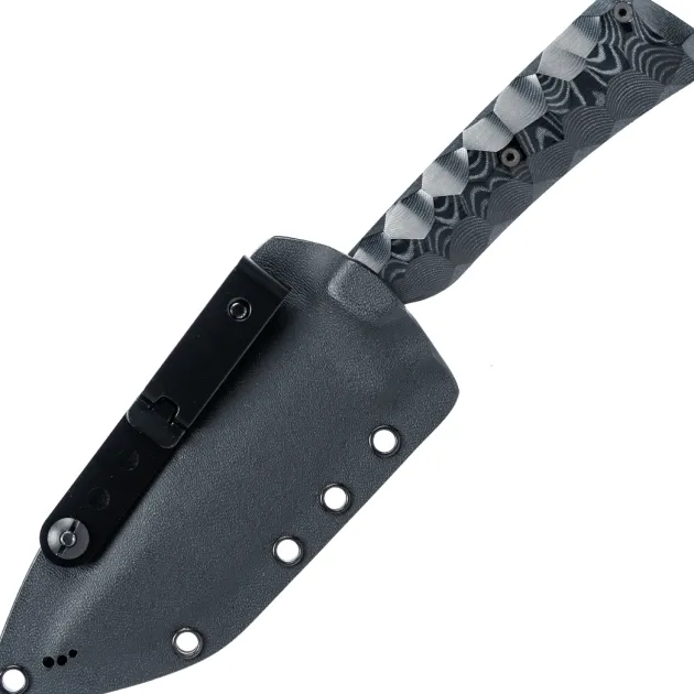 WILDSTEER - Skelet micarta noir Toxifié/Stonewash