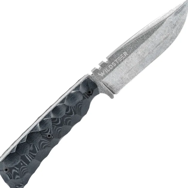 WILDSTEER - Skelet micarta noir Toxifié/Stonewash