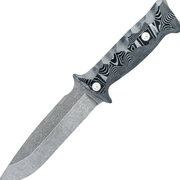 WILDSTEER - TARASCO OUTDOOR manche Micarta noir Toxifié/Stonewash