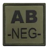 01.2027XY - A10 EQUIPEMENT Sélection Patch Groupe Sanguin Brodé VERT OLIVE