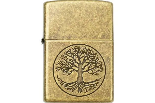 60005187 - ZIPPO Antique Brass Tree of Life