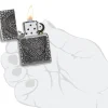 60005200 - ZIPPO Armor Gravé Médaille de Saint Christophe Antique Silver