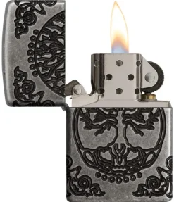 60004303 - ZIPPO Armor Gravé Tree Of Life Antique Silver