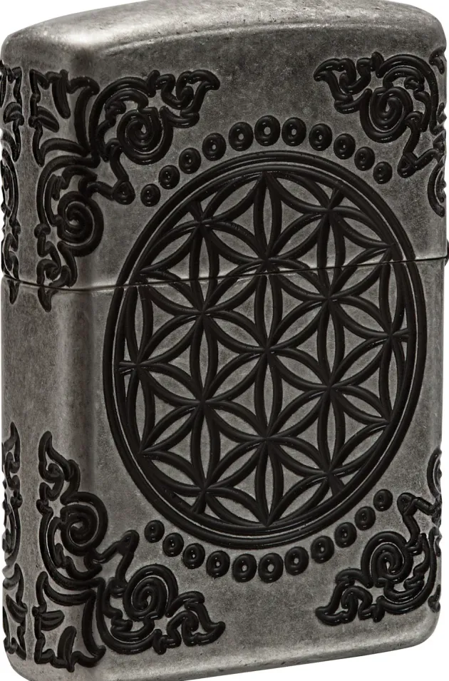 60004303 - ZIPPO Armor Gravé Tree Of Life Antique Silver