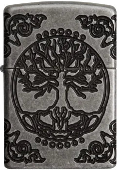 60004303 - ZIPPO Armor Gravé Tree Of Life Antique Silver