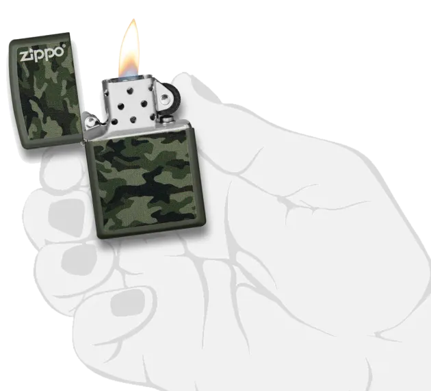 60004363 - ZIPPO 221 Camo and Zippo Design