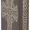 60006538 - ZIPPO Celtic Cross Black Ice Laser Engraved
