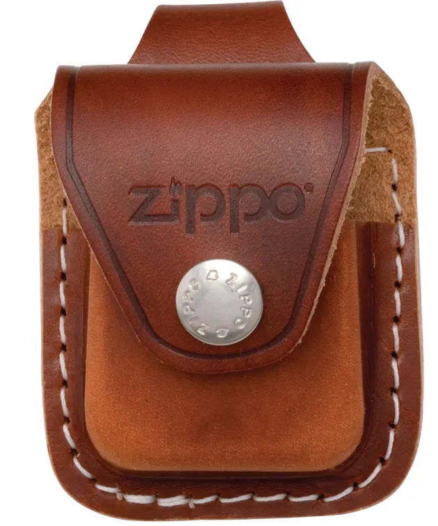 60001216 - ZIPPO Etui de Ceinture Cuir Marron w/ LOGO