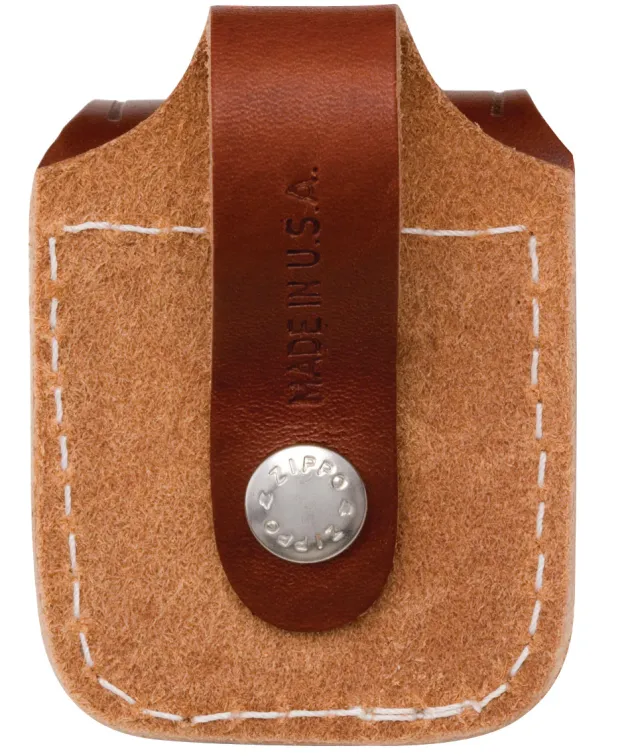 60001216 - ZIPPO Etui de Ceinture Cuir Marron w/ LOGO