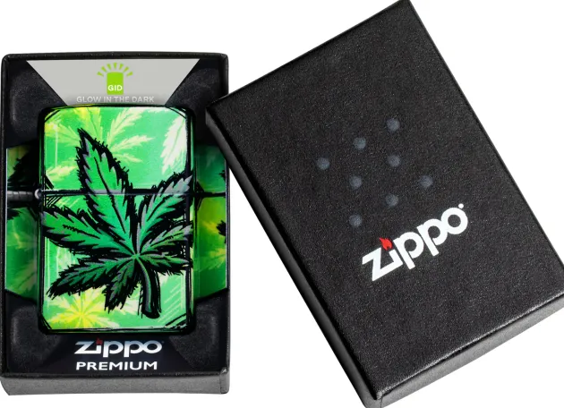 60007204 - ZIPPO Glowing Cannabis Design