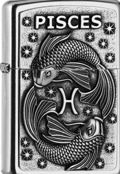 2006500 - ZIPPO Pisces Emblem Poissons Astrologie