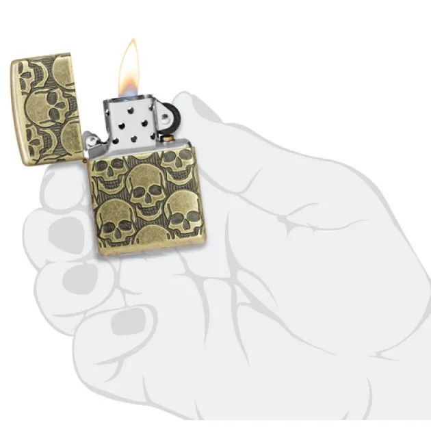 60007234 - ZIPPO Skull Armor Design