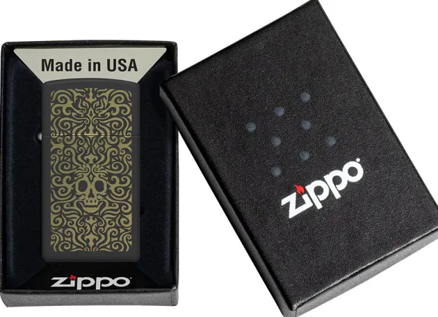 60006595 - ZIPPO SLIM Skull Design