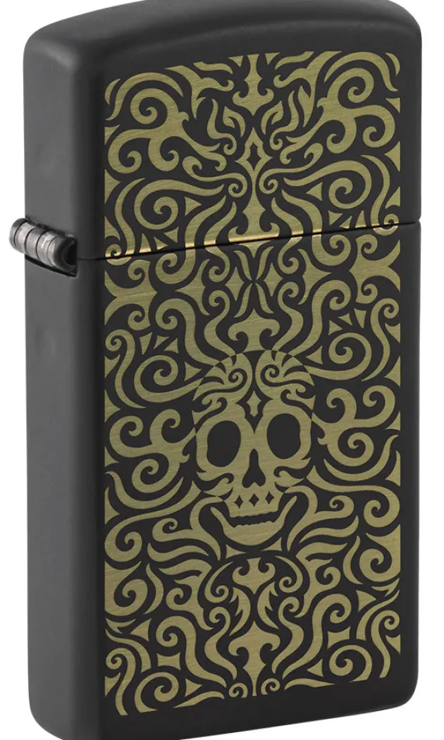 60006595 - ZIPPO SLIM Skull Design