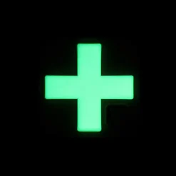 9ZMDCR-100-BLU-GITD - VANQUEST Medical Cross 1" "Super-Lumen" Glow-In-The-Dark Patch